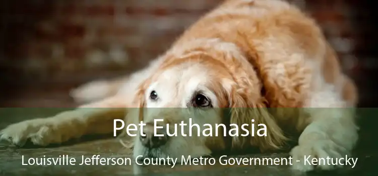 Pet Euthanasia Louisville Jefferson County Metro Government - Kentucky